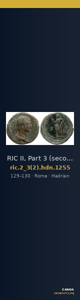 RIC II, Part 3 (second edition) Hadrian 1255 — CANOA