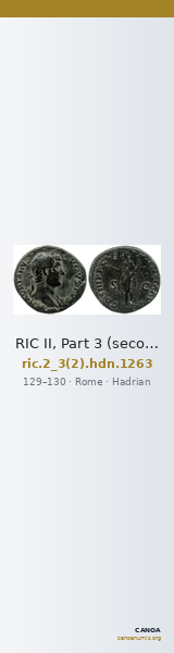 RIC II, Part 3 (second edition) Hadrian 1263 — CANOA