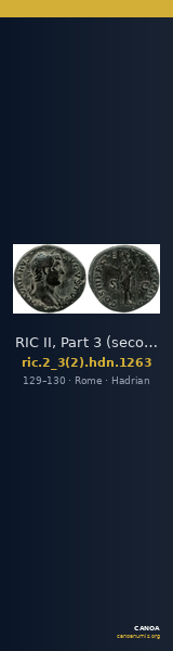 RIC II, Part 3 (second edition) Hadrian 1263 — CANOA