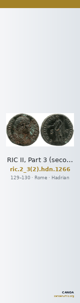 RIC II, Part 3 (second edition) Hadrian 1266 — CANOA