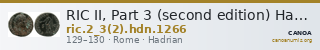 RIC II, Part 3 (second edition) Hadrian 1266 — CANOA