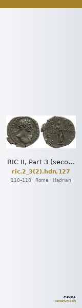 RIC II, Part 3 (second edition) Hadrian 127 — CANOA