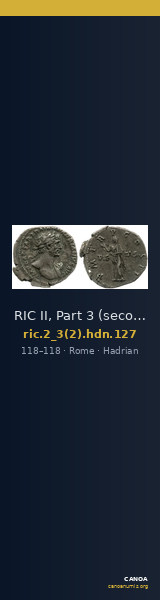 RIC II, Part 3 (second edition) Hadrian 127 — CANOA