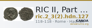 RIC II, Part 3 (second edition) Hadrian 127 — CANOA
