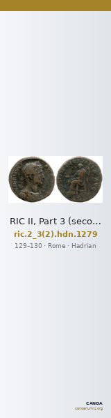 RIC II, Part 3 (second edition) Hadrian 1279 — CANOA