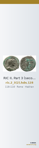 RIC II, Part 3 (second edition) Hadrian 128 — CANOA