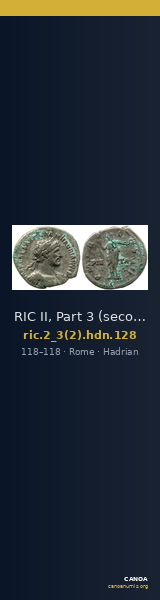 RIC II, Part 3 (second edition) Hadrian 128 — CANOA
