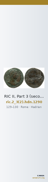 RIC II, Part 3 (second edition) Hadrian 1290 — CANOA