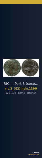 RIC II, Part 3 (second edition) Hadrian 1290 — CANOA