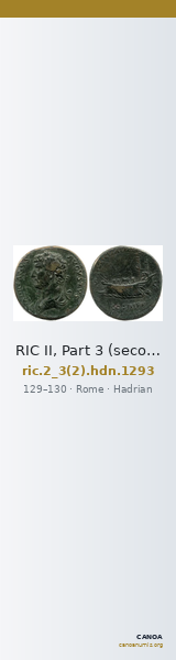 RIC II, Part 3 (second edition) Hadrian 1293 — CANOA