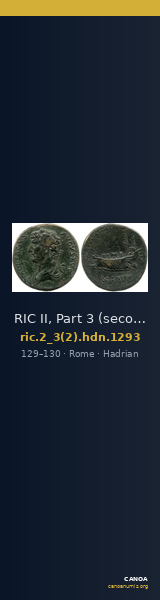 RIC II, Part 3 (second edition) Hadrian 1293 — CANOA