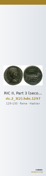 RIC II, Part 3 (second edition) Hadrian 1297 — CANOA