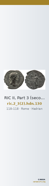 RIC II, Part 3 (second edition) Hadrian 130 — CANOA