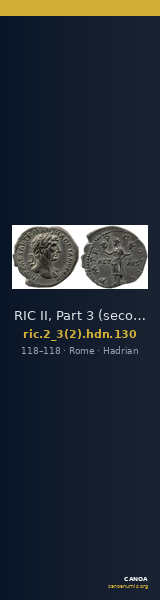 RIC II, Part 3 (second edition) Hadrian 130 — CANOA