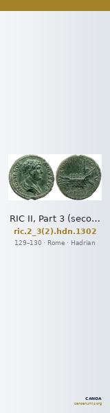 RIC II, Part 3 (second edition) Hadrian 1302 — CANOA