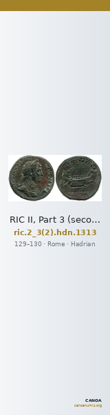 RIC II, Part 3 (second edition) Hadrian 1313 — CANOA
