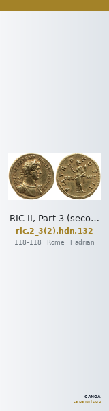RIC II, Part 3 (second edition) Hadrian 132 — CANOA