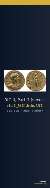 RIC II, Part 3 (second edition) Hadrian 132 — CANOA