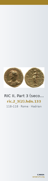 RIC II, Part 3 (second edition) Hadrian 133 — CANOA
