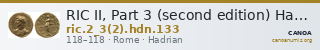 RIC II, Part 3 (second edition) Hadrian 133 — CANOA