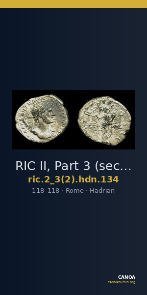 RIC II, Part 3 (second edition) Hadrian 134 — CANOA
