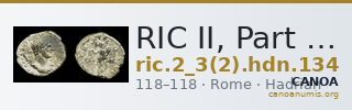 RIC II, Part 3 (second edition) Hadrian 134 — CANOA