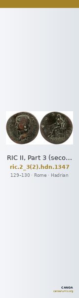RIC II, Part 3 (second edition) Hadrian 1347 — CANOA