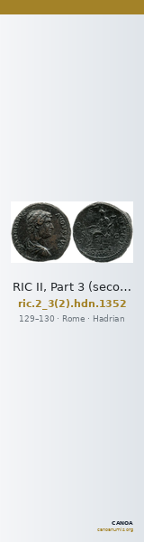 RIC II, Part 3 (second edition) Hadrian 1352 — CANOA
