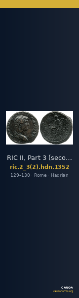 RIC II, Part 3 (second edition) Hadrian 1352 — CANOA