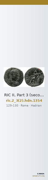 RIC II, Part 3 (second edition) Hadrian 1354 — CANOA