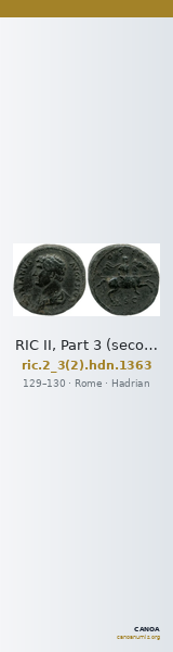 RIC II, Part 3 (second edition) Hadrian 1363 — CANOA