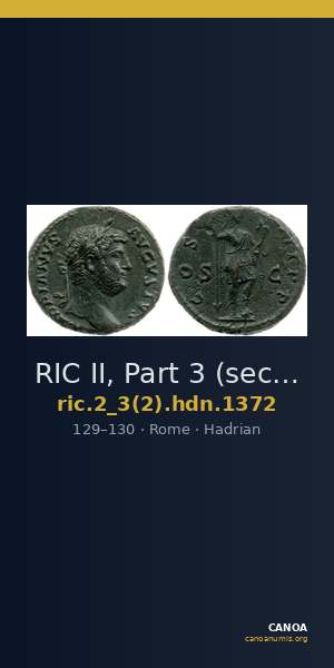 RIC II, Part 3 (second edition) Hadrian 1372 — CANOA