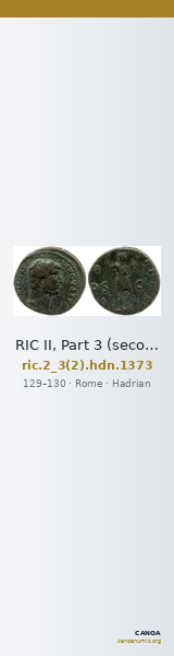 RIC II, Part 3 (second edition) Hadrian 1373 — CANOA