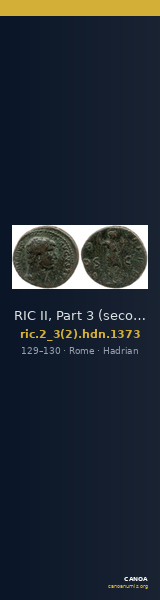 RIC II, Part 3 (second edition) Hadrian 1373 — CANOA