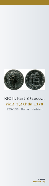 RIC II, Part 3 (second edition) Hadrian 1378 — CANOA