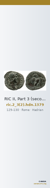 RIC II, Part 3 (second edition) Hadrian 1379 — CANOA