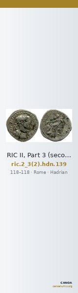 RIC II, Part 3 (second edition) Hadrian 139 — CANOA