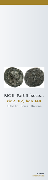 RIC II, Part 3 (second edition) Hadrian 140 — CANOA