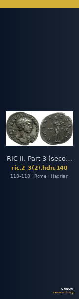 RIC II, Part 3 (second edition) Hadrian 140 — CANOA