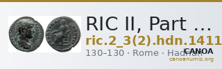 RIC II, Part 3 (second edition) Hadrian 1411 — CANOA