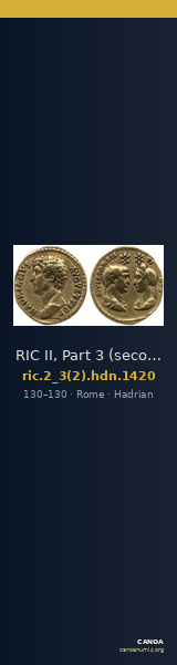 RIC II, Part 3 (second edition) Hadrian 1420 — CANOA