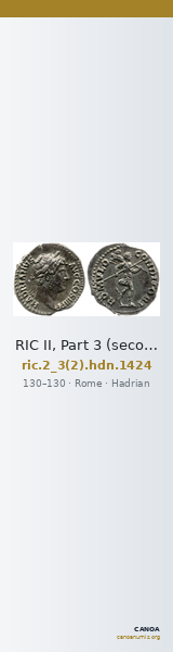RIC II, Part 3 (second edition) Hadrian 1424 — CANOA
