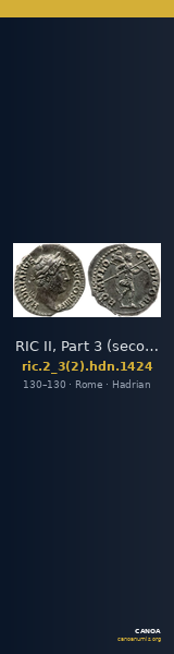 RIC II, Part 3 (second edition) Hadrian 1424 — CANOA