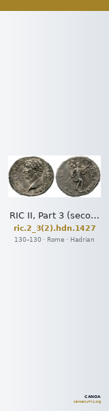 RIC II, Part 3 (second edition) Hadrian 1427 — CANOA