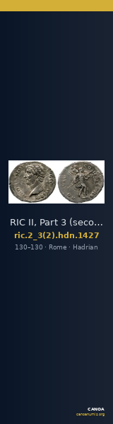 RIC II, Part 3 (second edition) Hadrian 1427 — CANOA