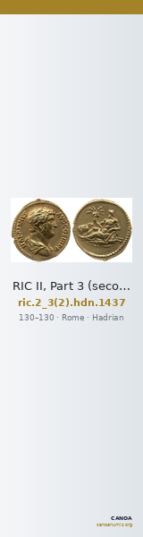 RIC II, Part 3 (second edition) Hadrian 1437 — CANOA