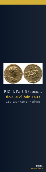 RIC II, Part 3 (second edition) Hadrian 1437 — CANOA