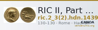 RIC II, Part 3 (second edition) Hadrian 1439 — CANOA