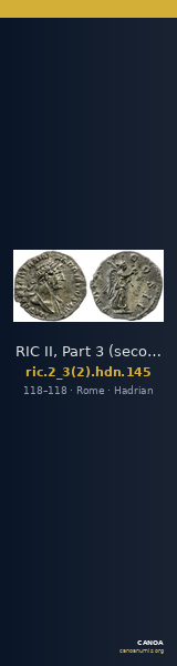 RIC II, Part 3 (second edition) Hadrian 145 — CANOA
