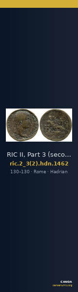 RIC II, Part 3 (second edition) Hadrian 1462 — CANOA